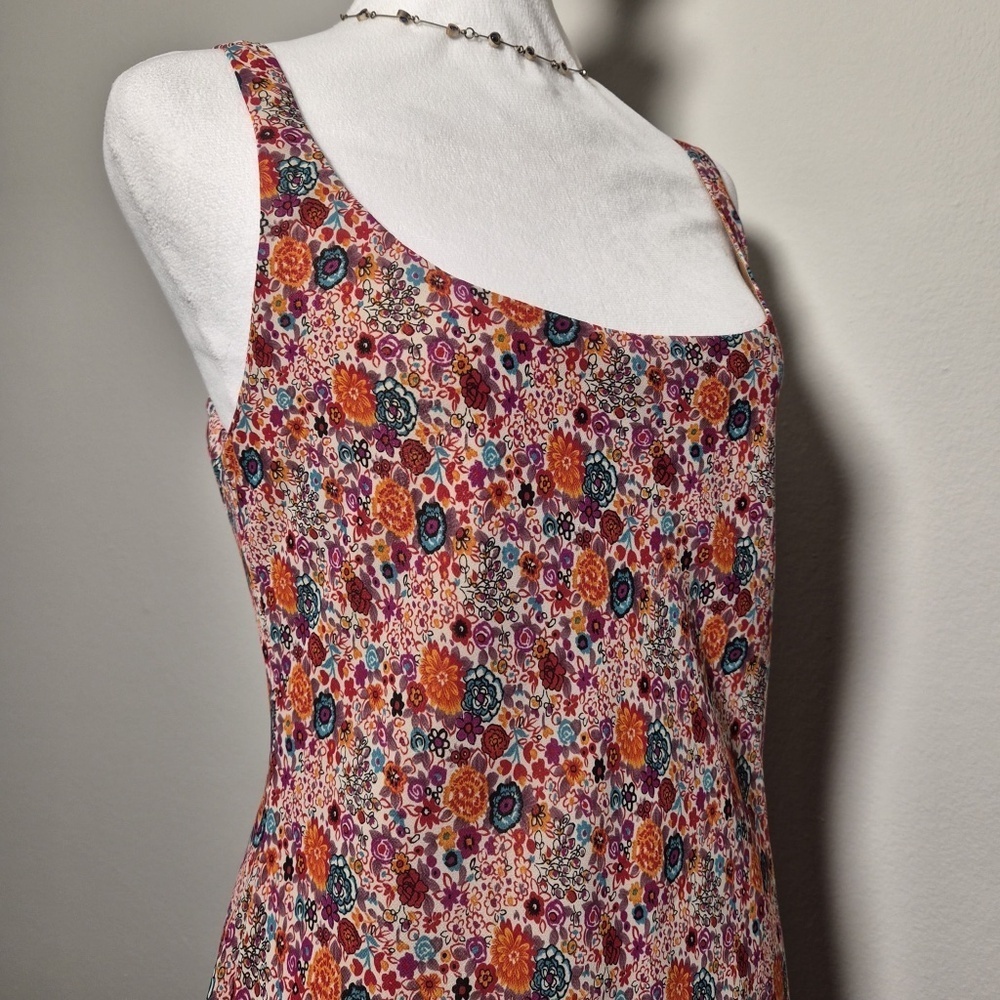 Laundry Shelli Segal 90s Iconic Floral Print Whimsy Fairy High Low Dress US 10